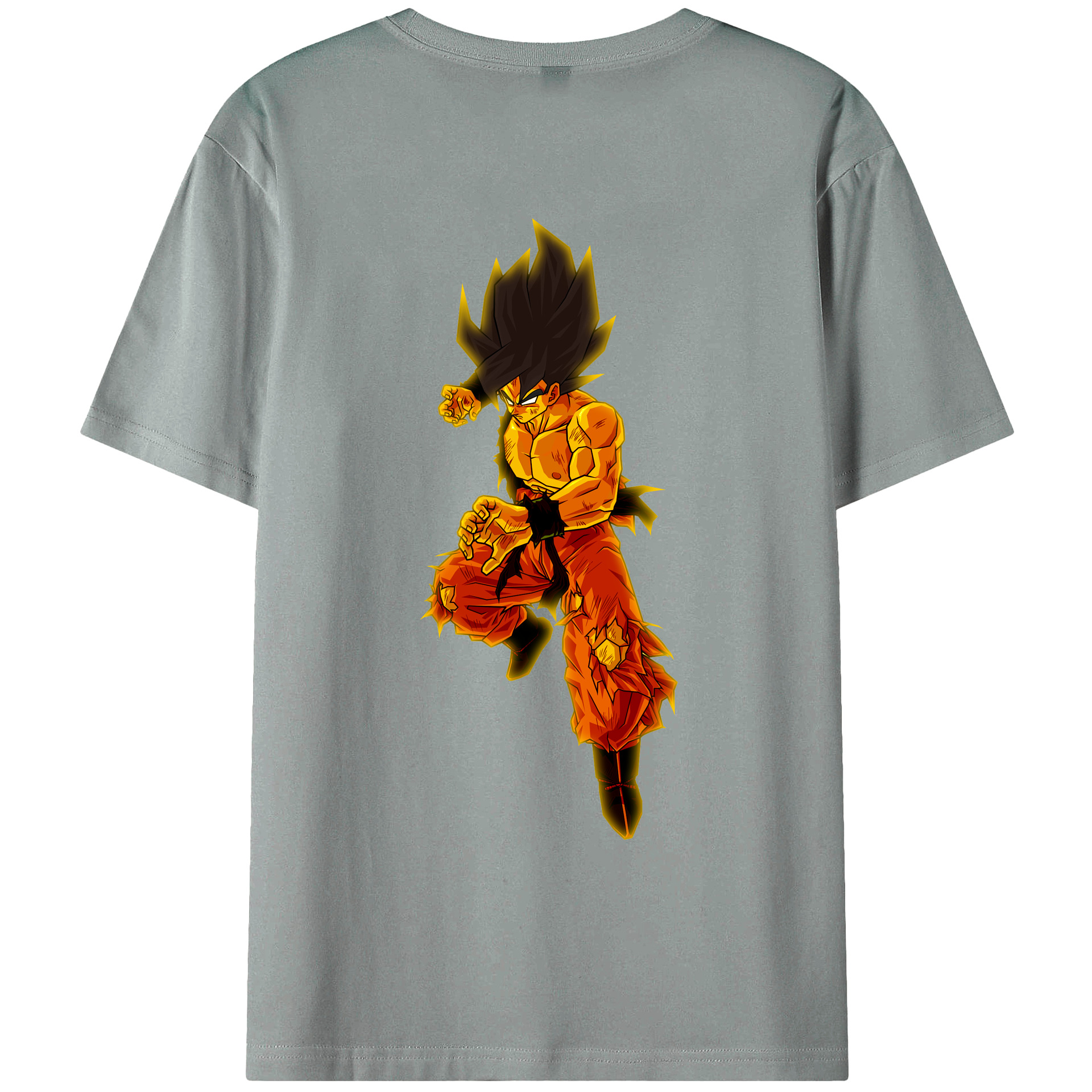 （画像用） ドラゴンボール 孫 悟飯（そんごはん）DRAGON BALL Son Gohan 綿100％ メンズ半袖Tシャツ（バックプリント） 通気性